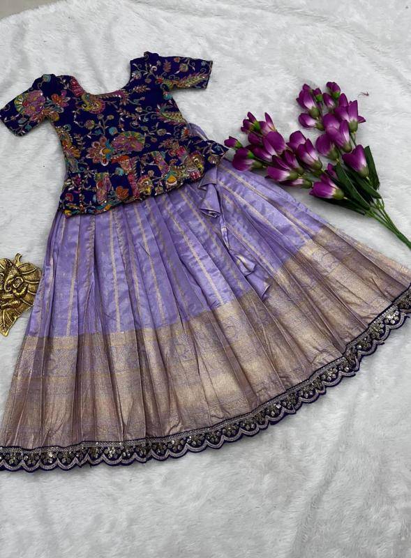 NEW LAUNCING KIDS LEHENGA CHOLI simmer silk Wholesale kids fashion market in Kolkata